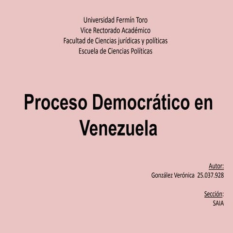 Proceso Democrático en Venezuela