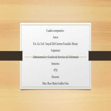 Cuadro comparativo enfermería administracion  y gestion de los servicios de e...