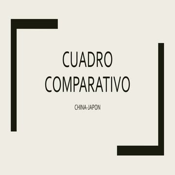 Cuadro comparativo china japon