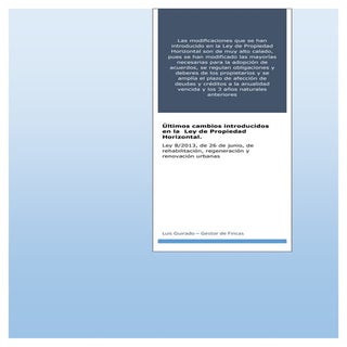 Reforma de la Ley de Propiedad Hori...