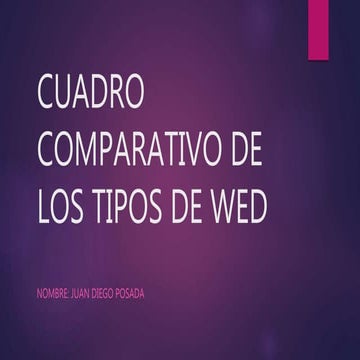Cuadro comparativo de los tipos de wed