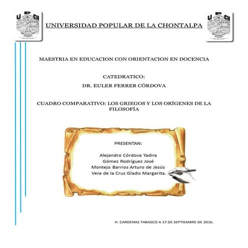 Cuadro comparativo de tres grandes pensadores (aristoteles, platon y socrates)