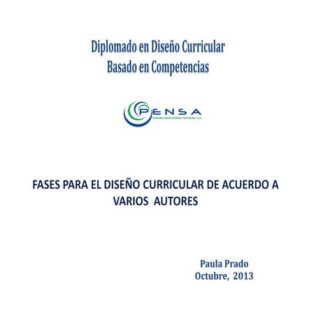 Cuadro comparativo fases del diseño curricular. 2