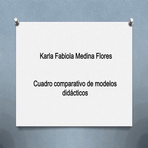 Cuadro comparativo modelos didácticos