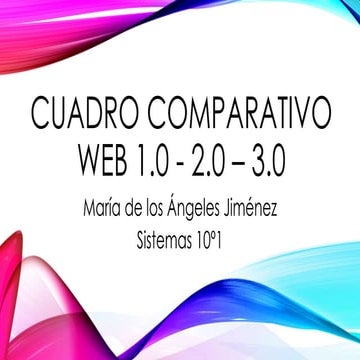 Cuadro comparativo web 1.0 - 2.0 - 3.0