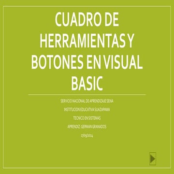 Cuadro de herramientas y botones en visual basic