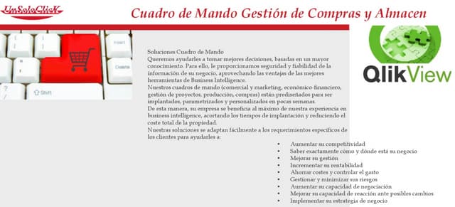 Cuadro de mando gestión de compras, fabricacion e inventarios