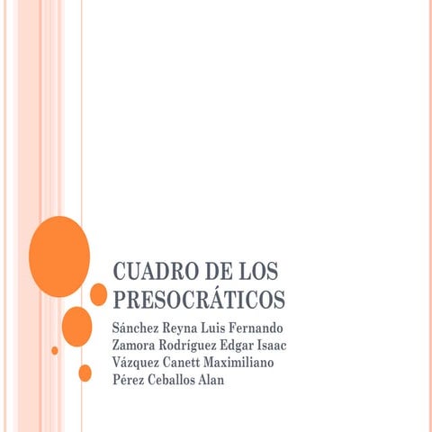 Cuadro de presocraticos