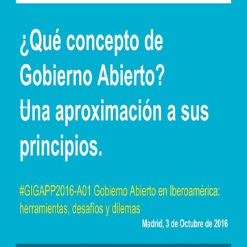 Aplicación de los principios de Open Government a las políticas ...