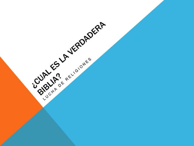 Cual es la verdadera biblia