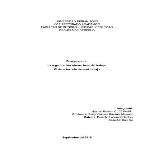 Organizaciones Internacionales del Trabajo 