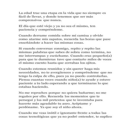 Cuando sea viejo refleccion