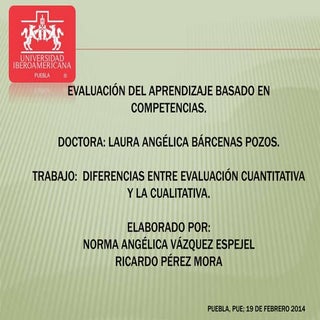 DIFERENCIAS DE EVALUACIÓN CUALITATI...