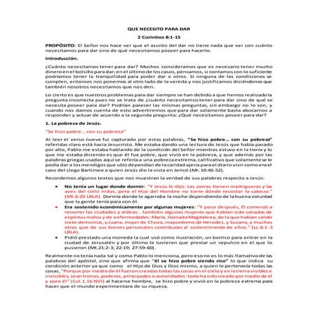 Cuanto necesito para dar