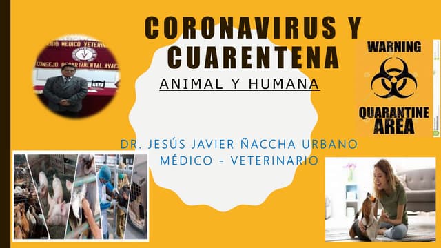 Cuarentena animal y humana por coronavirus