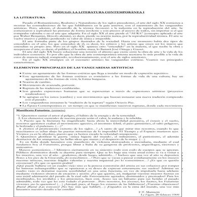 Cuarto común segunda guía de movimientos literarios.