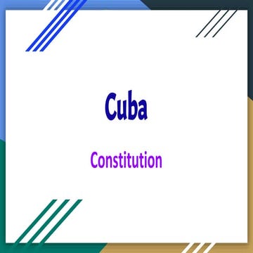 Constitution of Cuba | PPT