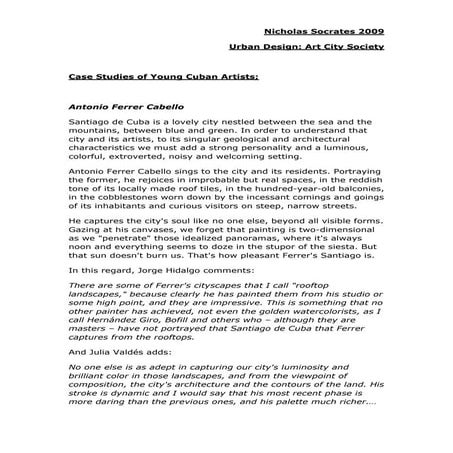 Art Criticism student example | DOCX