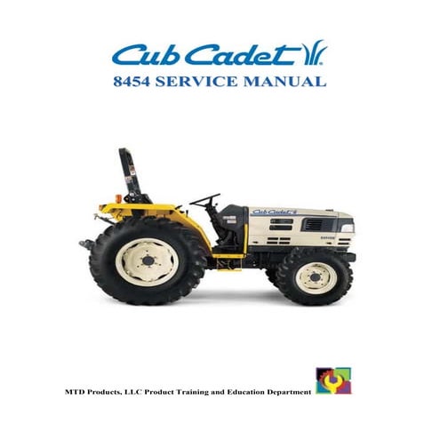 Cub cadet 8454 tractor service repair manual | PDF