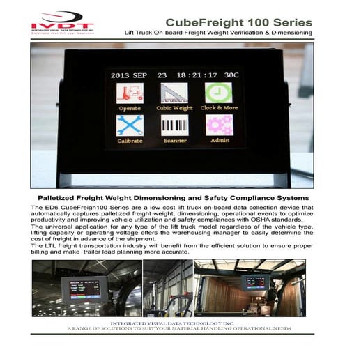 Lift Truck Onboard Freight Weight & Dimensioning Systems from IVDT ED3 ...