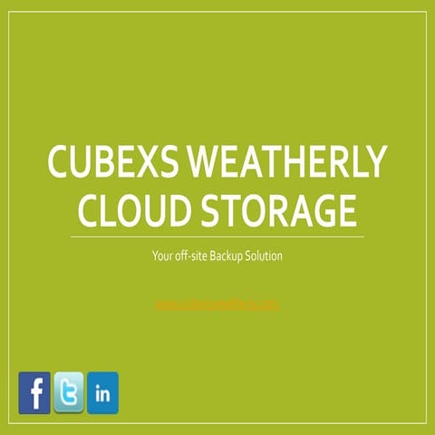 Cloud Computing Storage With CubeXS Weatherly...