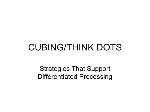 Cubing thinkdotpp