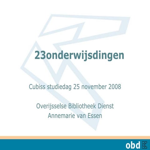 23onderwijsdingen cubiss studiedag