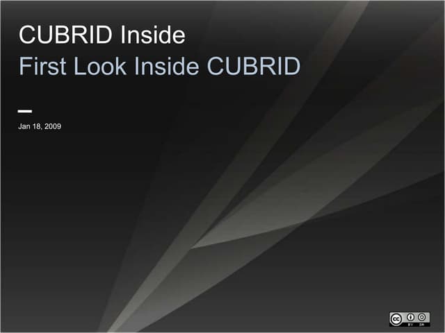 CUBRID Inside - Architecture, Source & Management Components