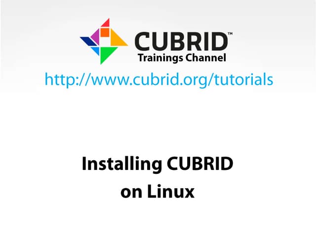 Installing CUBRID on Linux