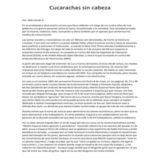 Cucarachas sin cabeza