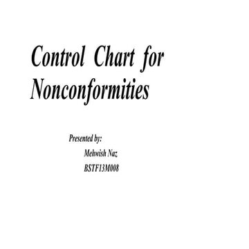 C and U Control Chart for Nonconformities