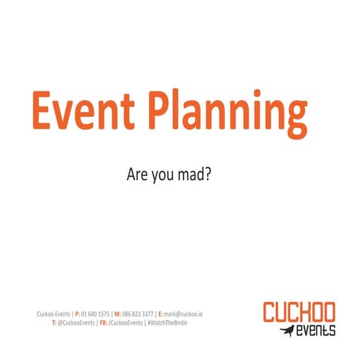 Cuckoo events   bics 2013 - event planning 