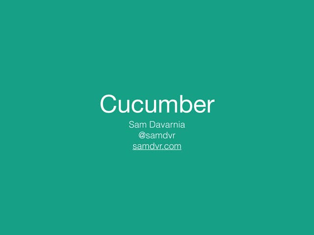 Cucumber & BDD