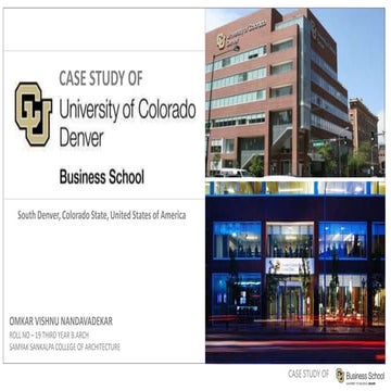 CASE STUDY OF CU DENVER BUSINESS SCHOOL
