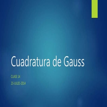 Cuadratura de gauss