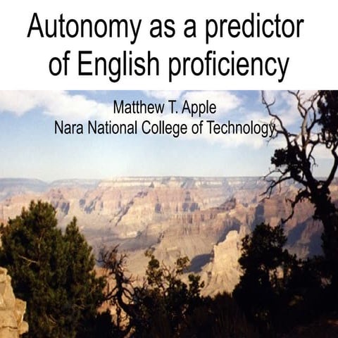 Autonomy and English Proficiency
