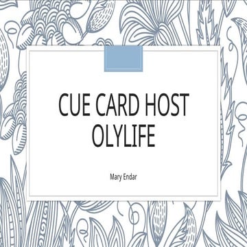 EXAMPLE CUE CARD HOST BUSINESS PRESENTATION | PPTX