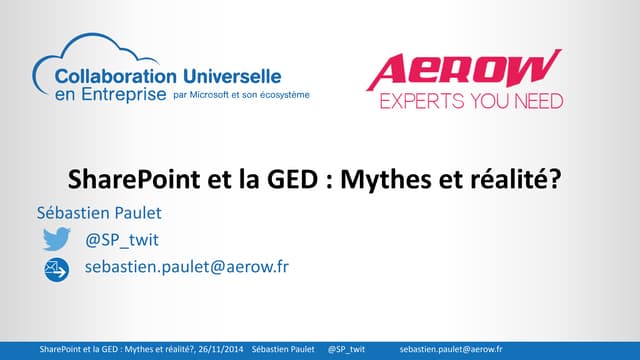 SharePoint et la GED : mythes et ré...