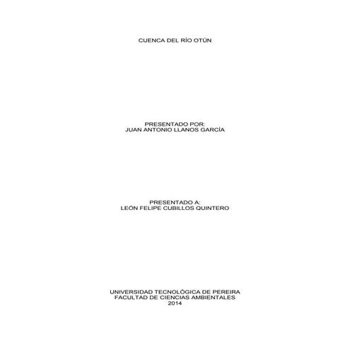 Cuenca del río otún