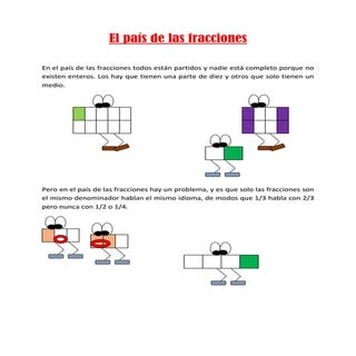Cuento el país de las fracciones