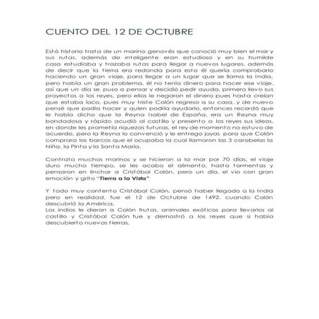 Cuento del 12 de octubre