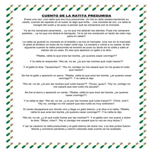 Cuento de la ratita presumida