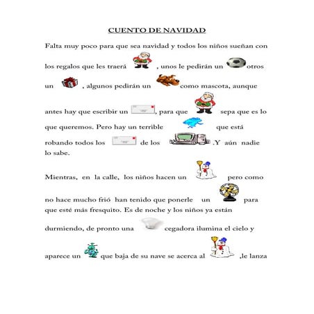 Cuento de navidad con pictogramas