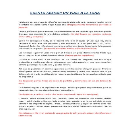 Cuento motor un viaje a la luna