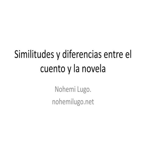 diferencias entre el cuento y la novela