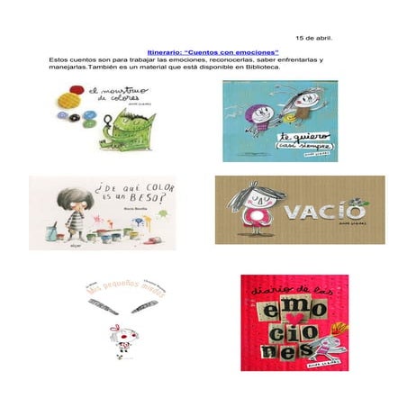 Cuentos con  emociones