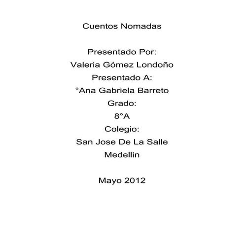 Cuentos nomadas
