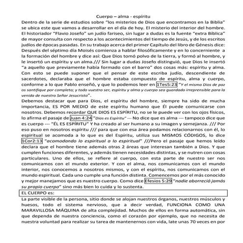 Cuerpo alma espiritu