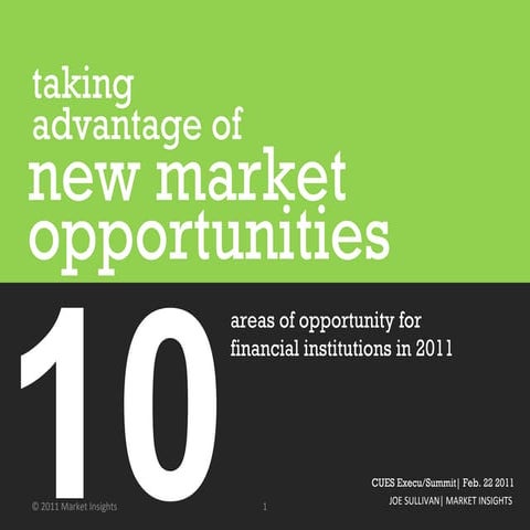 Taking Advantage of New Market Opportunities