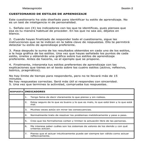 Cuestionario